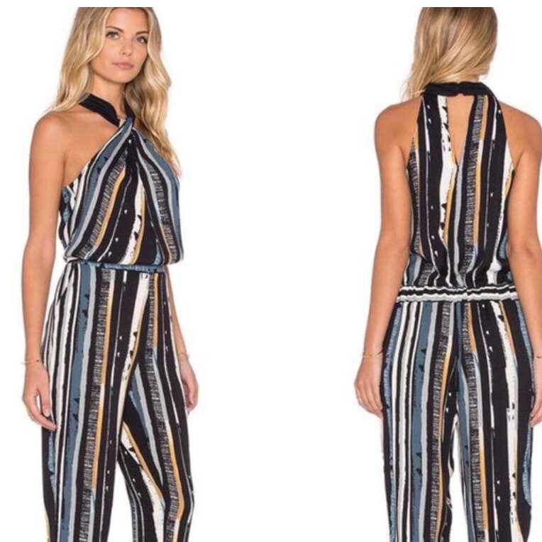 Ella Moss Rainforest Halter Jumpsuit, Nwt Size M